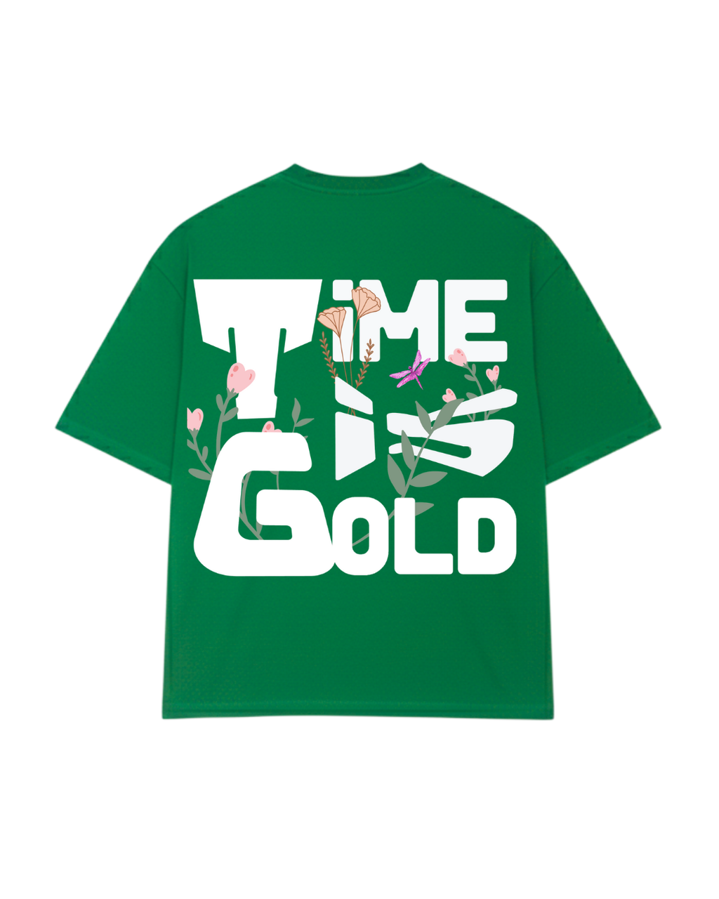 green premium oversized streetwear t-shirt for men grahite