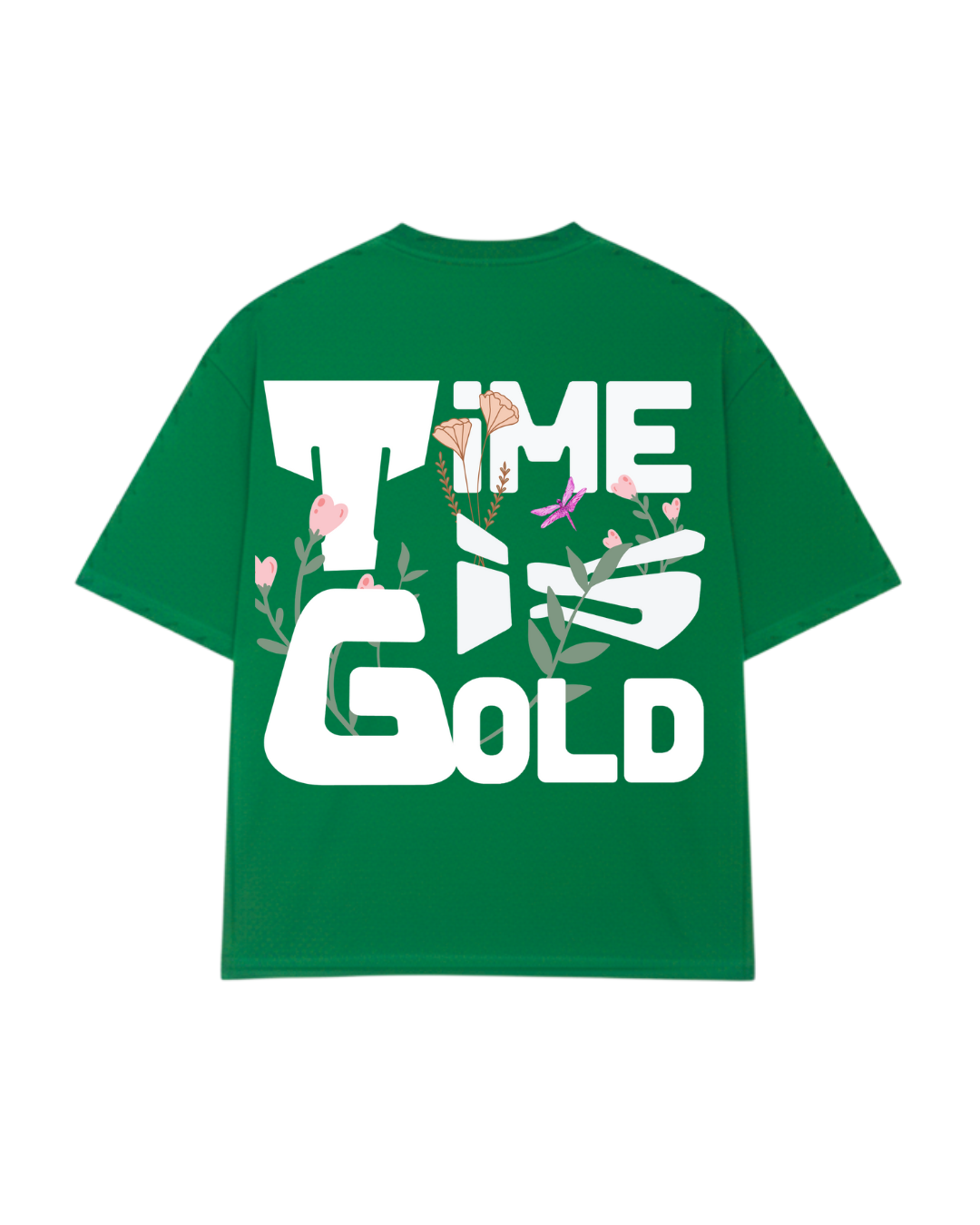 green premium oversized streetwear t-shirt for men grahite